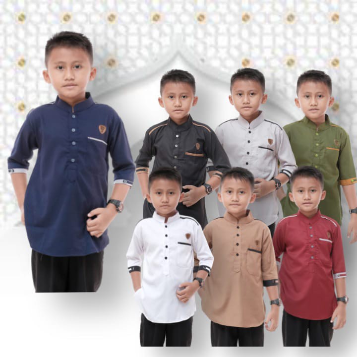 Baju koko anak lengan 3/4 kisaran usia 5-9 tahun terbaru