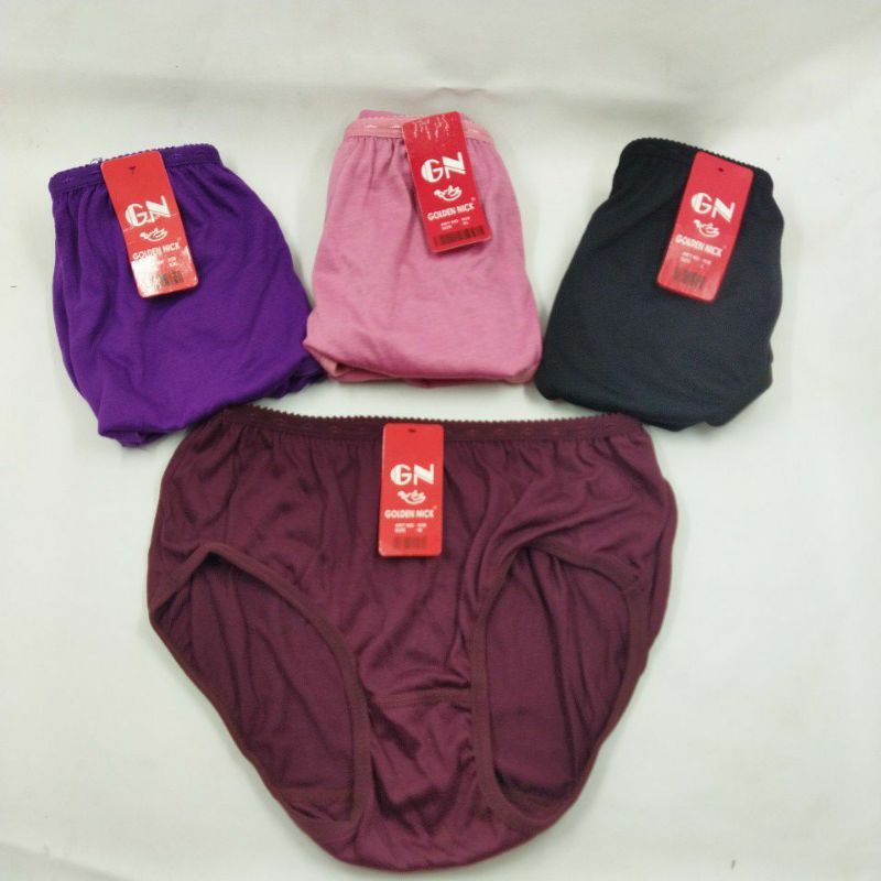 Golden Nick Celana Dalam Katun Cd Undies Jumbo Big Size Undies CD Wanita Golden Nick Ecer Size L