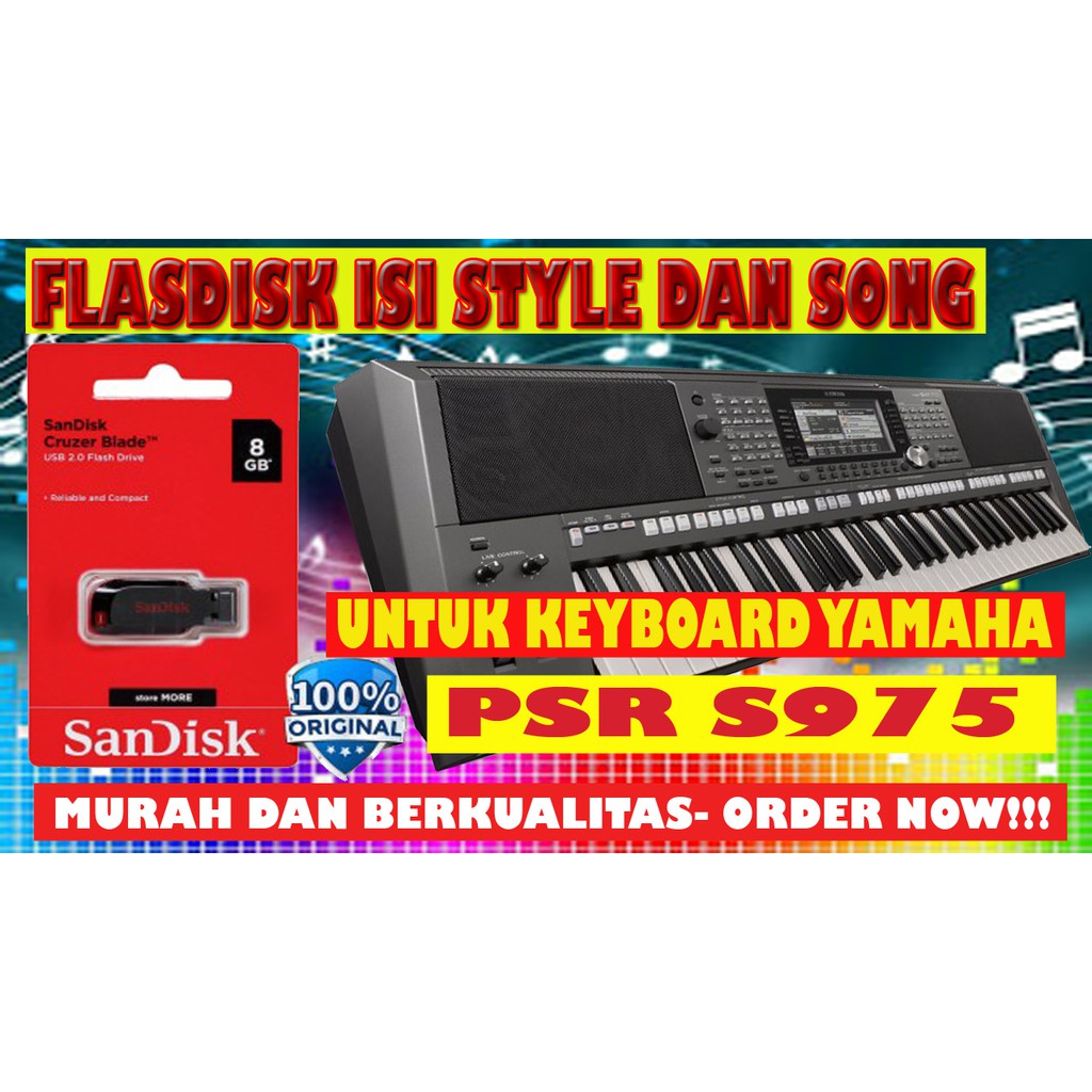 FLASDISK STYLE SONG KEYBOARD YAMAHA PSR S975 TERBARU