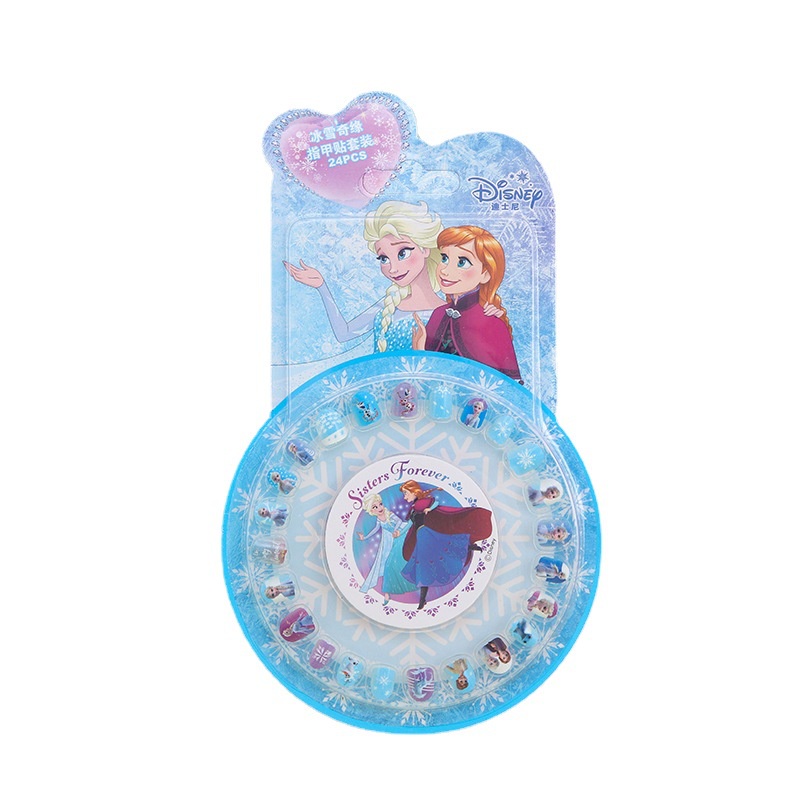 12/24Pcs Kuku Mainan Anak Perempuan Stiker kuku anak-anak