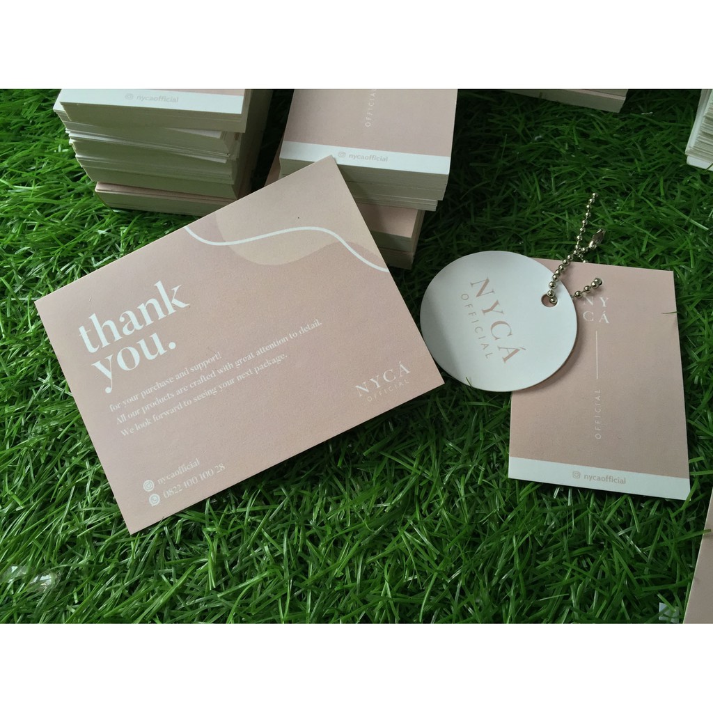 

Hangtag custom 1 set premium paper 350 g