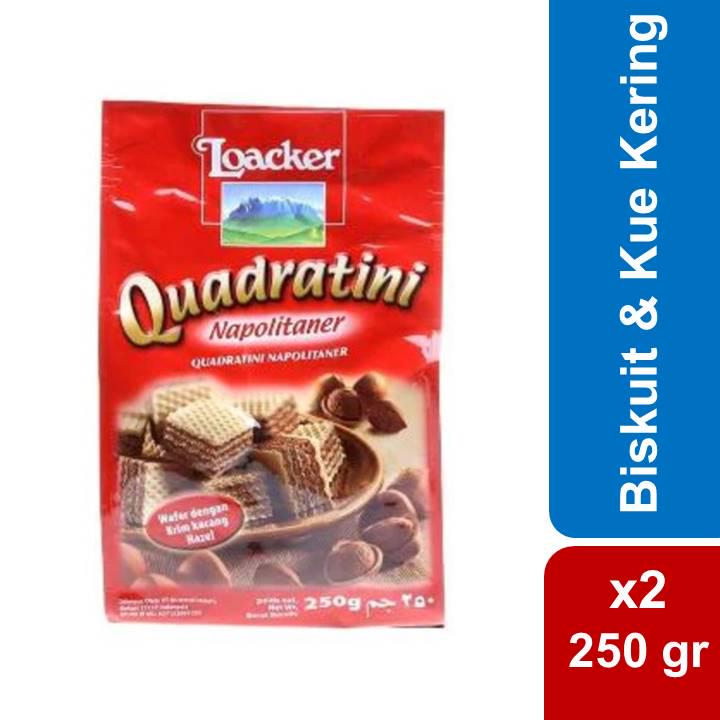 

Loacker Quadratini Napolitaner Wafer 250gr x 2