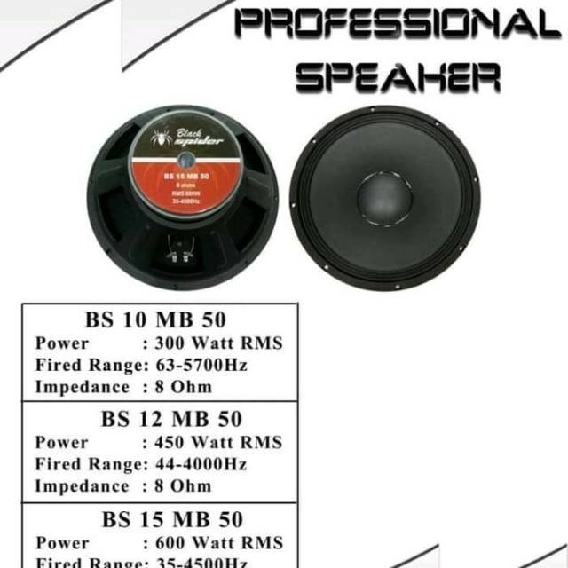 speaker black spider 8 inch