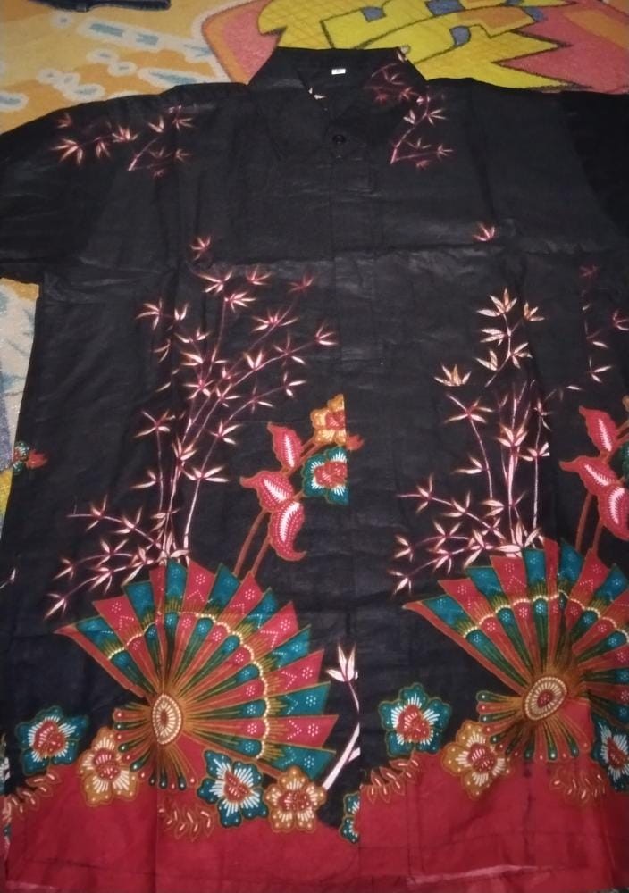 Bswart Batik Hrb026 Kenongo Hem Pendek Padi Pekalongan M L Xl Xxl Batik Pria Murah Modern Grosir