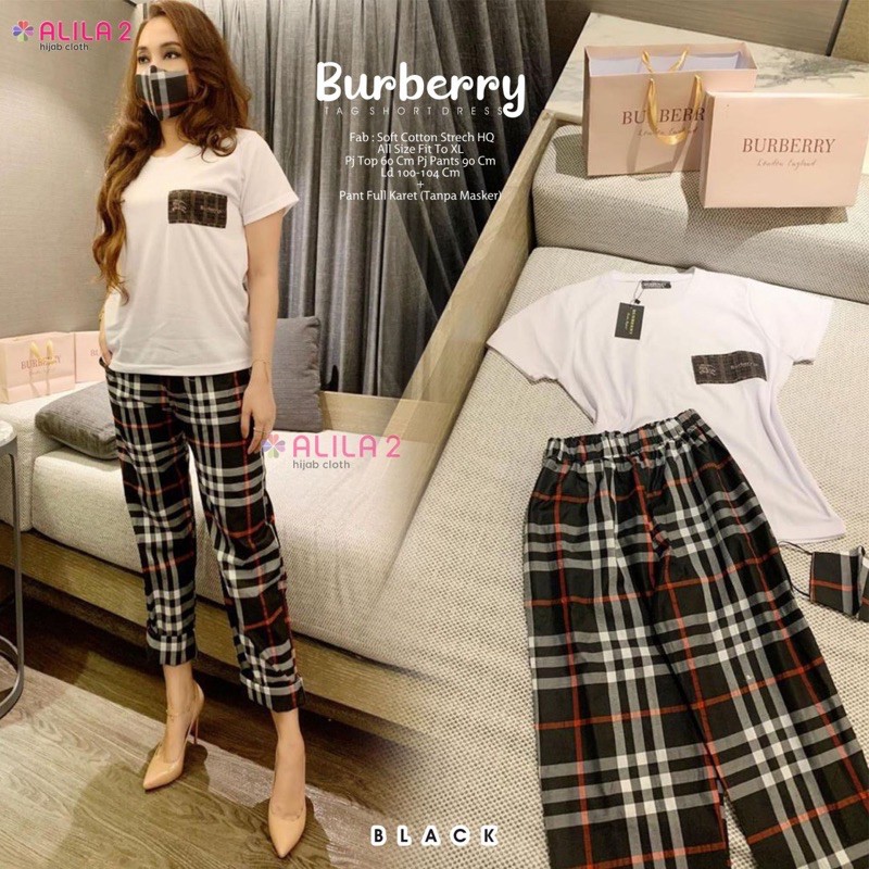 

BURBERRY TAG SHORT SET