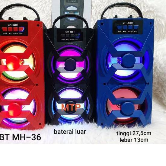✥ Speaker Bluetooth Portabel MH-36BT High Quality Bass + Standing + Pegangan / Speaker Salon MH-36BT