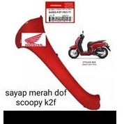 64201-k2f-N00ZN cover R front, sayap depan kanan, cover front R merah dop, merah doff scoopy prestige 2021-2025 asli honda ahm, ori honda ahm