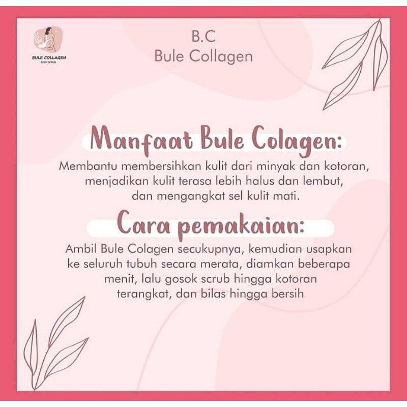 Bule collagen body scrub BPOM