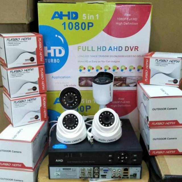 PROMO PAKET CCTV 4CHANNEL 3MP TURBO HD KUALITAS BAGUS 1080 FULL HD KOMPLIT