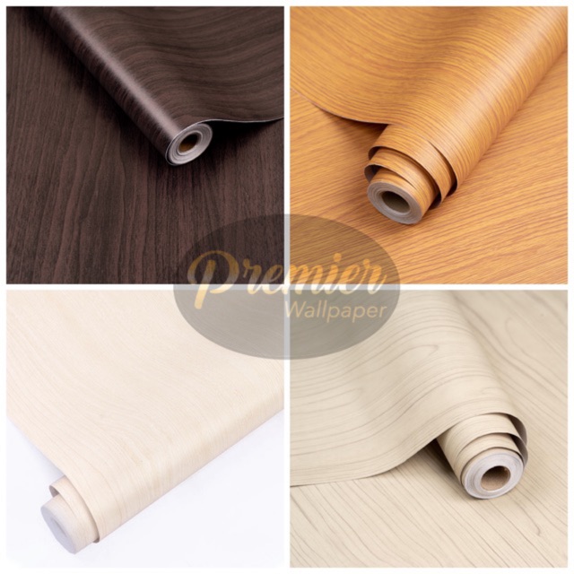  Wallpaper  Kayu  Cokelat 45CM x 10M Shopee  Indonesia