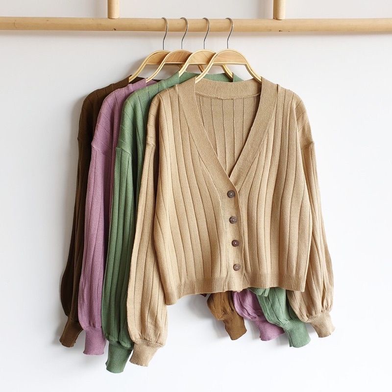 CARDIGAN BALON/CARDI BUBBLE CROP RAJUT/CARDIGAN BALON CROP RAJUT/CARDI KNIT