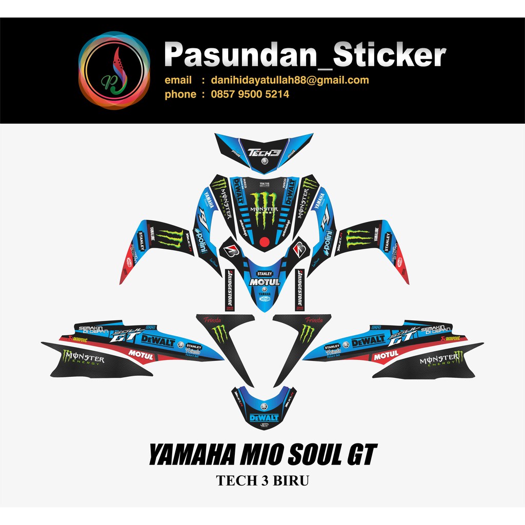 YAMAHA MIO SOUL GT TECH 3 BIRU