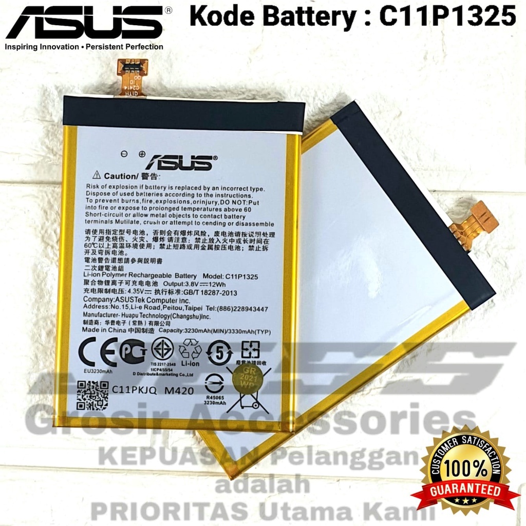 Baterai Original ASUS Zenfone 6 , A600CG , A601CG , A600 , Z002 , T00G , Kode Battery C11P1325