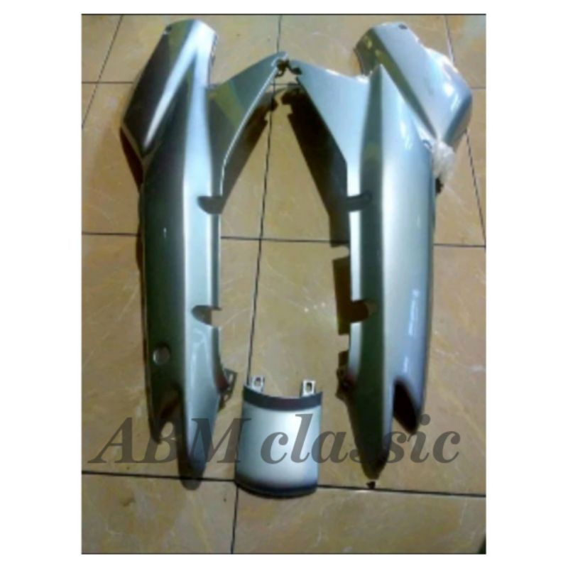 cover body Supra x lama fit lama+tutup body dan box aki warna silver