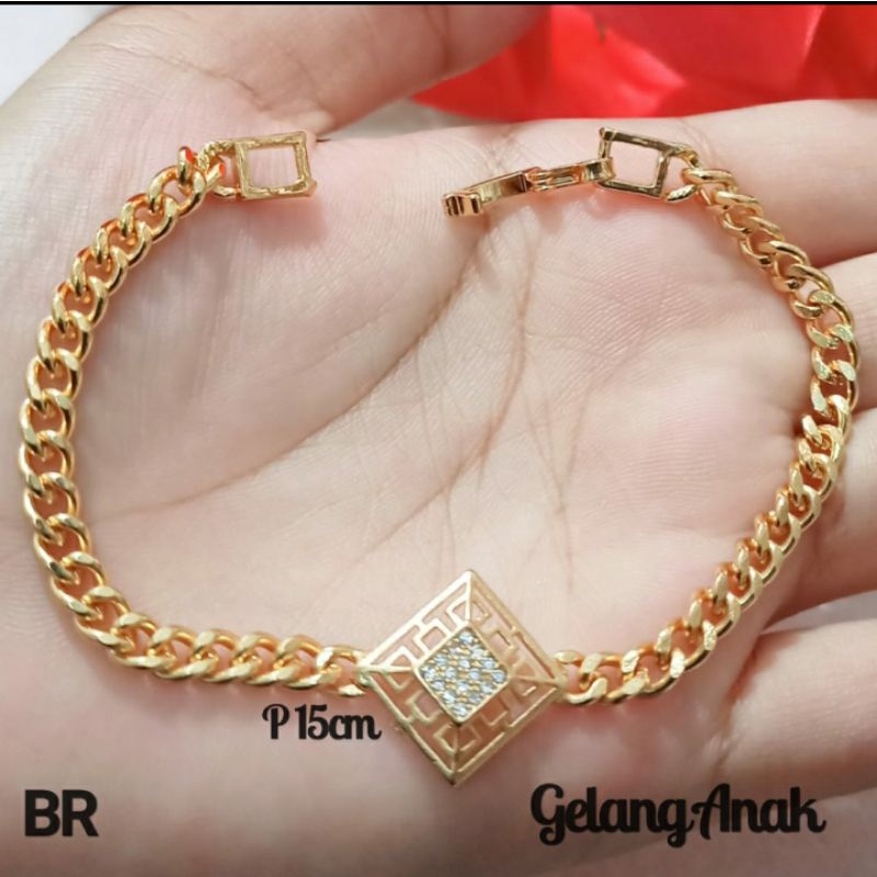 Gelang Anak Rantai Mata Varian motif Perhiasan Anak ABG cantik (COD)