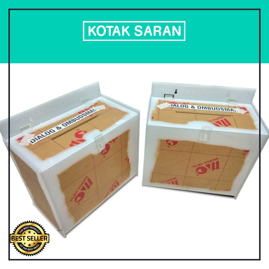 

Kotak Saran / Kotak Amal Acrilik Berwarna Putih