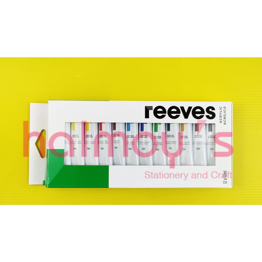 

CAT AKRILIK / ACRYLIC COLOUR REEVES 12 ML X 12 WARNA