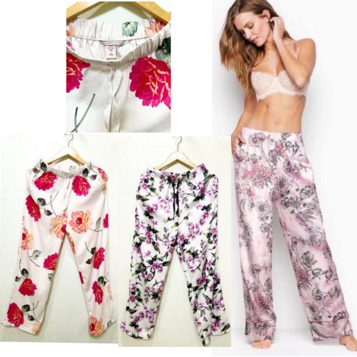 Buruan Victoria Secret Pajamas Pants Silk Satin Hemat