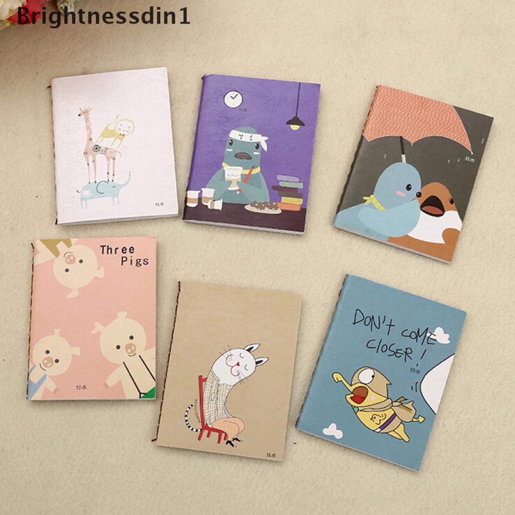 1pc Buku Catatan Jurnal Diary Saku Mini Portabel Motif Kartun