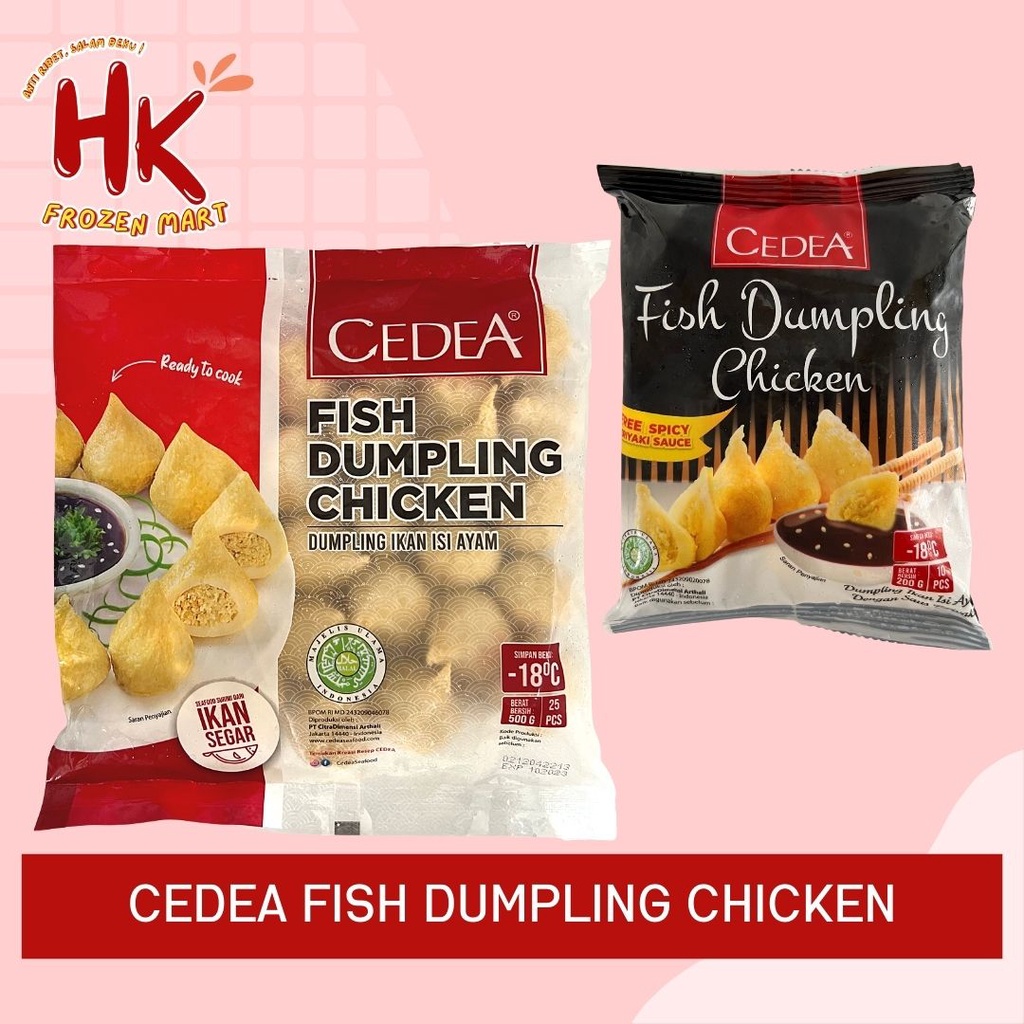 

Cedea Fish Dumpling Chicken 500 g & 200 g - FREE saus teriyaki / isian suki / HK Frozen Mart