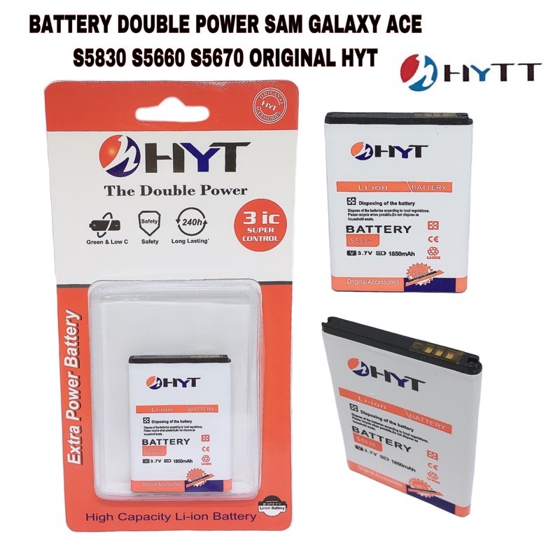 BATTERY BATERAI DOUBLE POWER SAMSUNG S5830 ORIGINAL HYT
