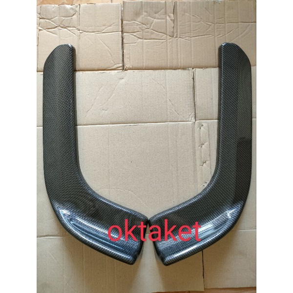 winglet lips bumper depan carbon mobil universal