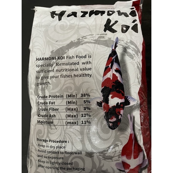 Harmoni Color Colour Booster 10 kg Pakan Makanan Pelet Pellet Ikan Koi