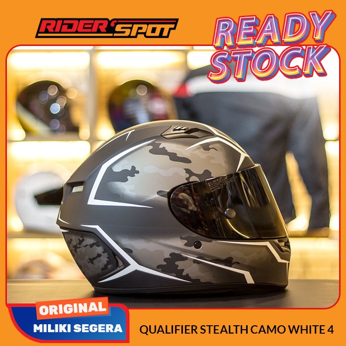 Helm Motor Bell Qualifier Stealth Camo White helmet Full Face Original Touring