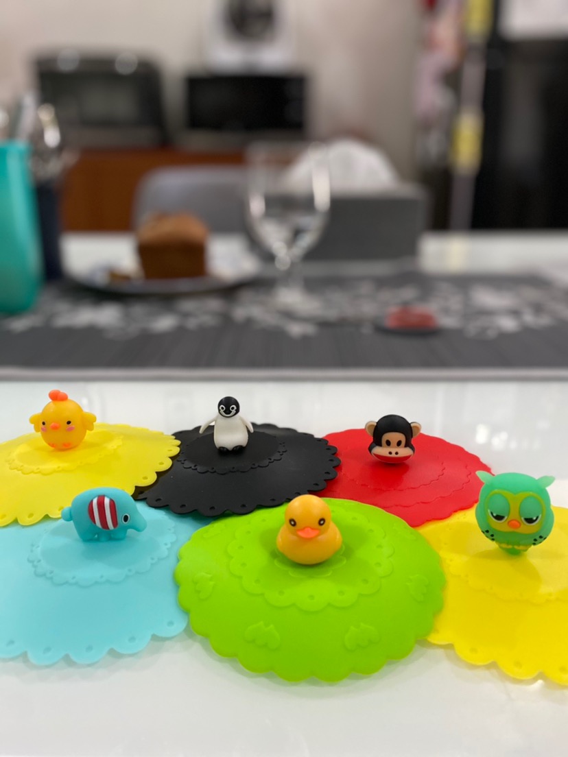 Tutup Gelas Cangkir Silicone Cute Animal Cantik Souvenir Mug Lid
