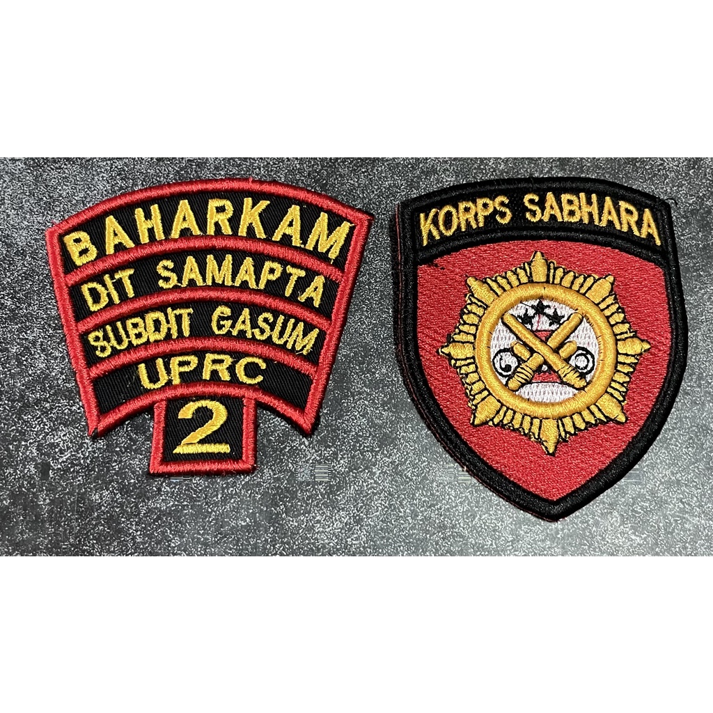 Badge Timbul Baharkam Sabhara Tumpuk - Bet Sabhara - Badge Dit Satmapta Tumpuk