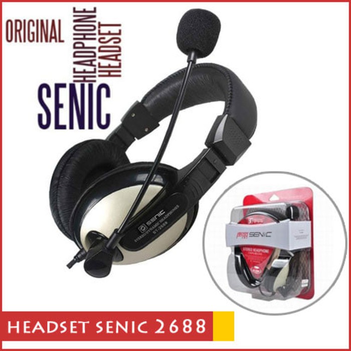 Headset Headphone Komputer Laptop Senic Somic 2688 Super Bass