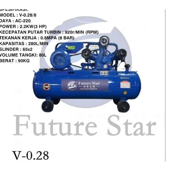 promo cuci gudang     [[BISA COD]] KOMPRESOR ANGIN 3HP/KOMPRESOR ANGIN LISTRIK/2 PISTON V-0.28/8