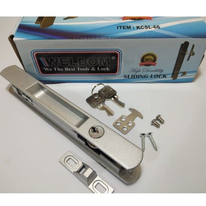 BODY BODI KUNCI DORONG SLIDING/ SLIDING LOCK / BODY PINTU/BODY BODI KUNCI DORONG SLIDING / SLIDING LOCK / BODY PINTU/BODY DORONG KUNCI SLIDING SILVER/Handle Pintu RA 6 Tanam Aluminium BERKUALITAS