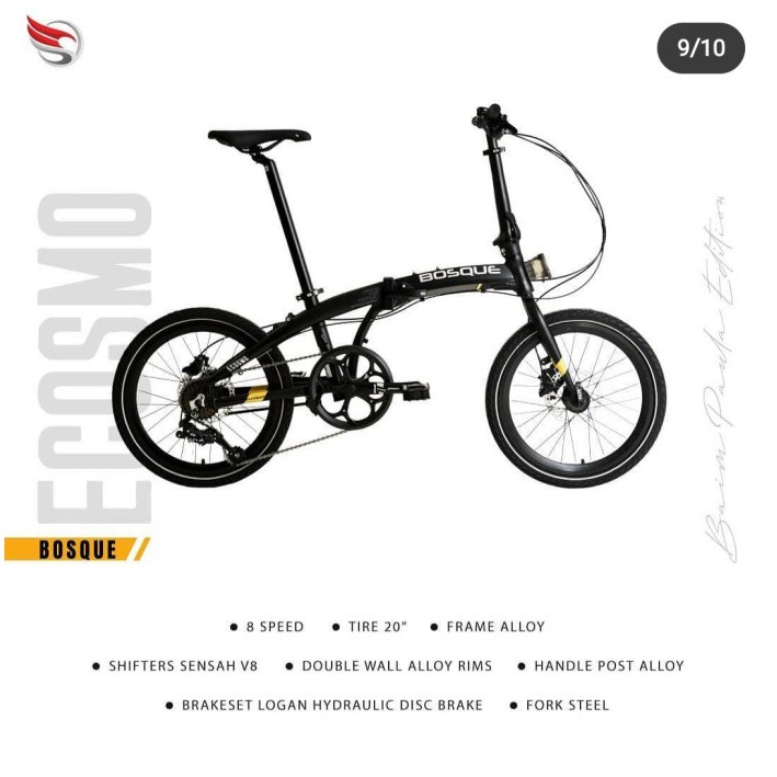 SEPEDA ECOSMO SEPEDA LIPAT LIMITED EDITION BOSQUE BAIMPAULA