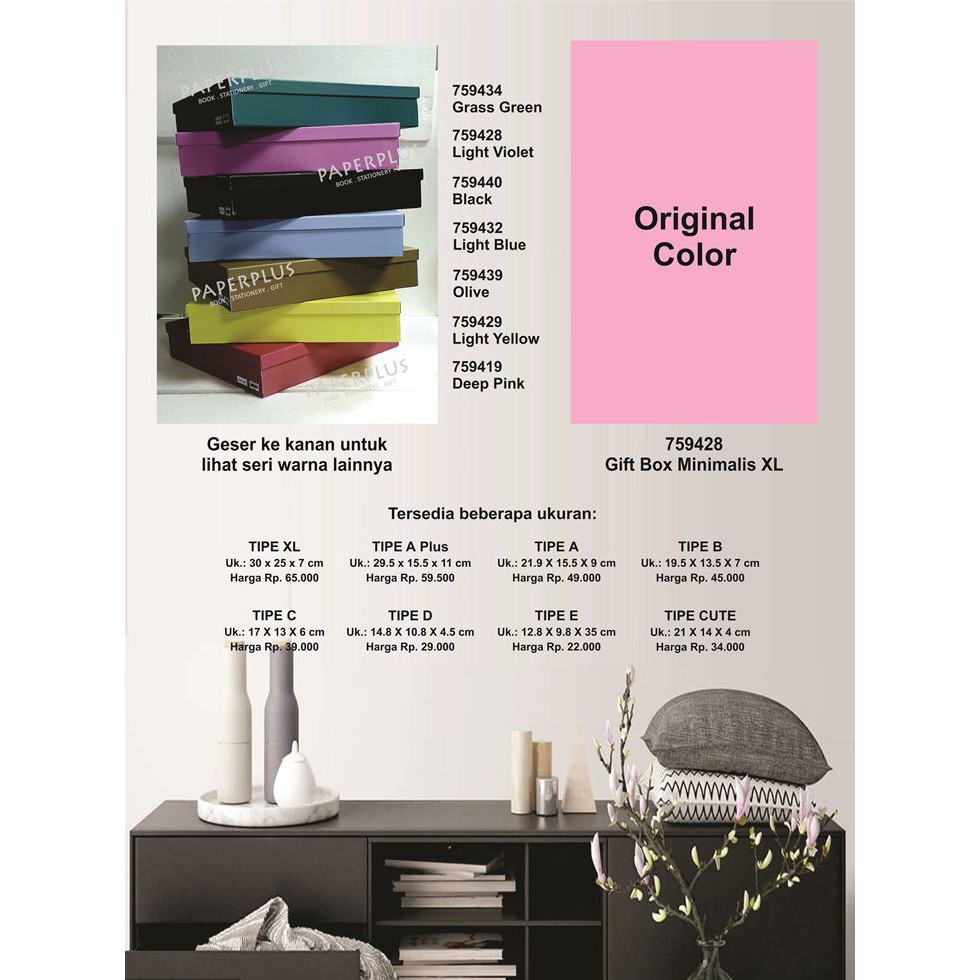 

Kotak kado/Kotak Hadiah/Gift Box Minimalis XL_Spectra Light Violet