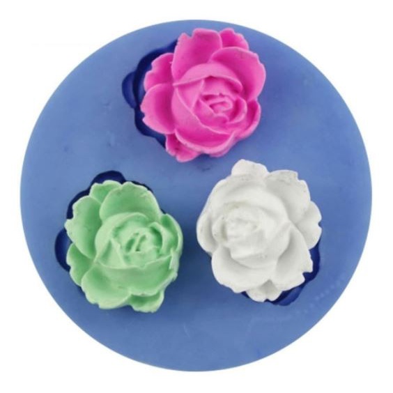 3D Silicon Mold Fondant Cake Decoration - 3 Little Flower