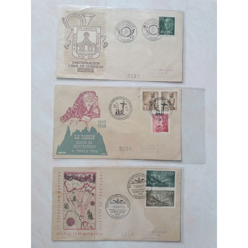 

Koleksi Filateli SHP / FDC Sampul Hari Pertama negara Espana tahun 1955 - 1956