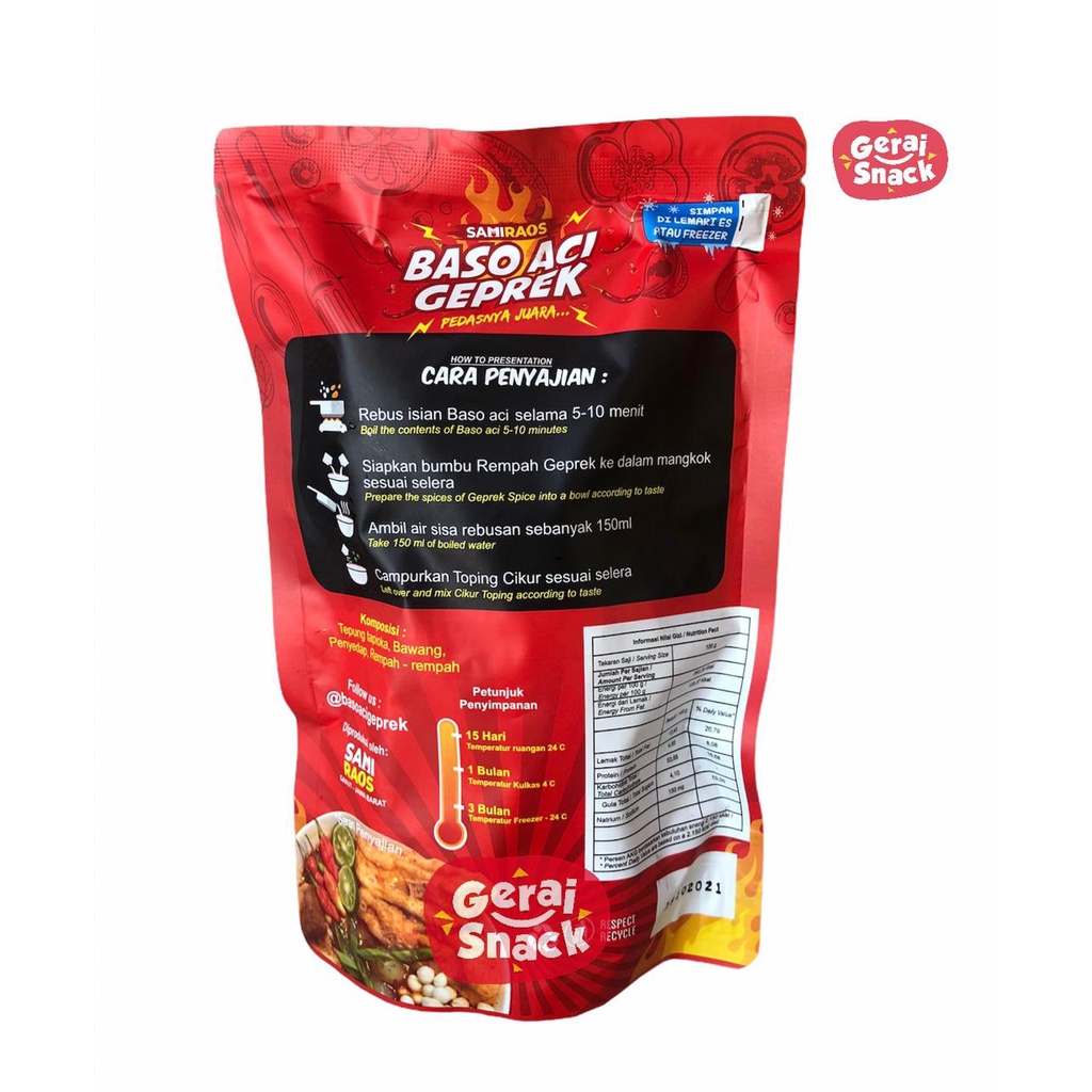 Baso Aci Geprek Sami Raos Pedasnya Juara Khas Garut Best Seller
