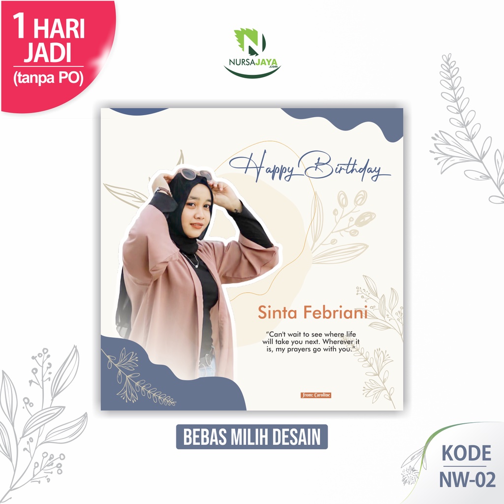 Custom Kado Hadiah Hiasan Dinding Ulang Tahun Pernikahan Wisuda Foto Murah Wall Decor - NW