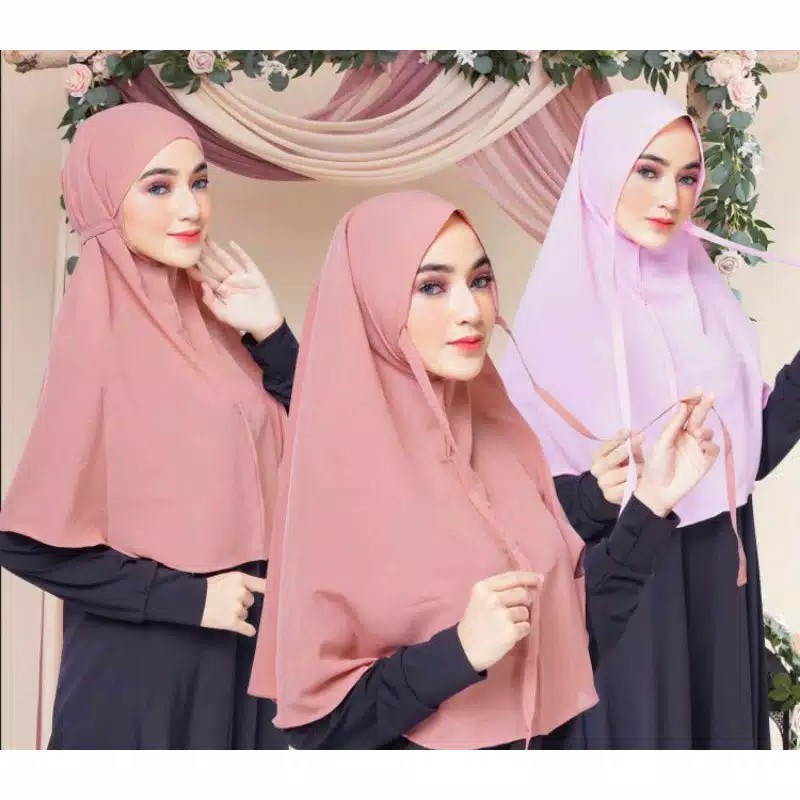 ✅COD Hijab Bergo Maryam Moscrepe