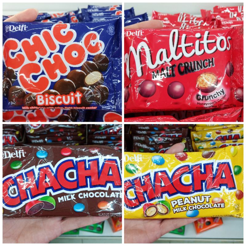 

Delfi cha cha / chic choc / maltitos - permen coklat hiasan