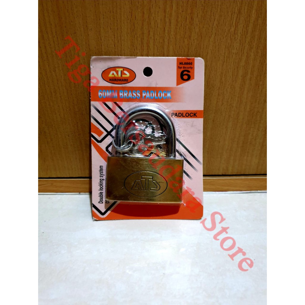 Gembok Kuning ATS 60 mm / Gembok Rumah / Gembok Kunci Kecil