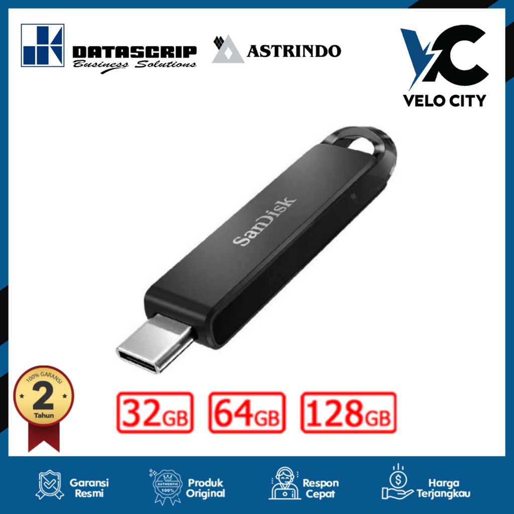Flashdisk 64GB Sandisk Ultra USB Type-C | Flash Drive CZ460 - Original Garansi 5 Tahun