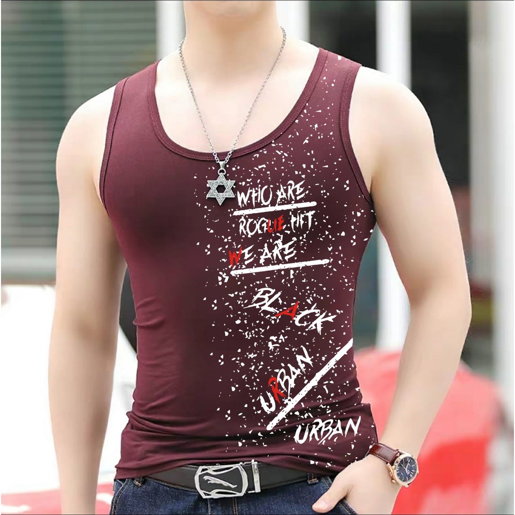 BISA COD / ALIPIO FASHION singlet black urban  / kaos dalam pria