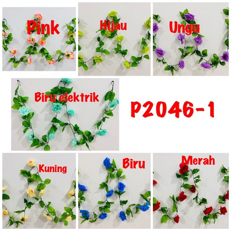 Bunga mawar rambat artificial / bunga rambat plastik