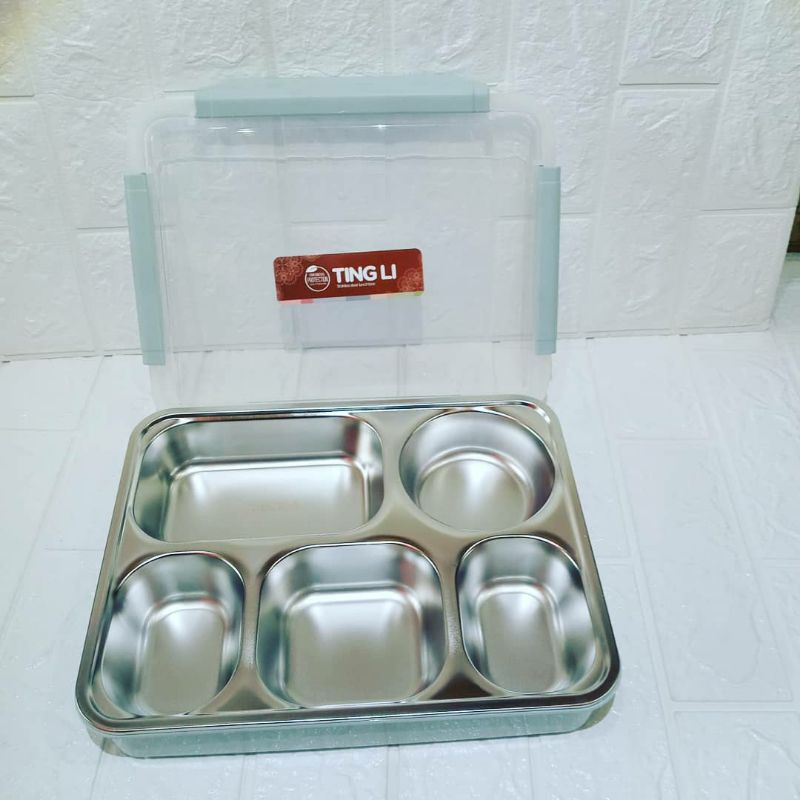 LUNCH BOX STAINLESS TAHAN PANAS DAN ANTI TUMPAH KUALITAS PREMIUM | TEMPAT BEKAL MAKAN
