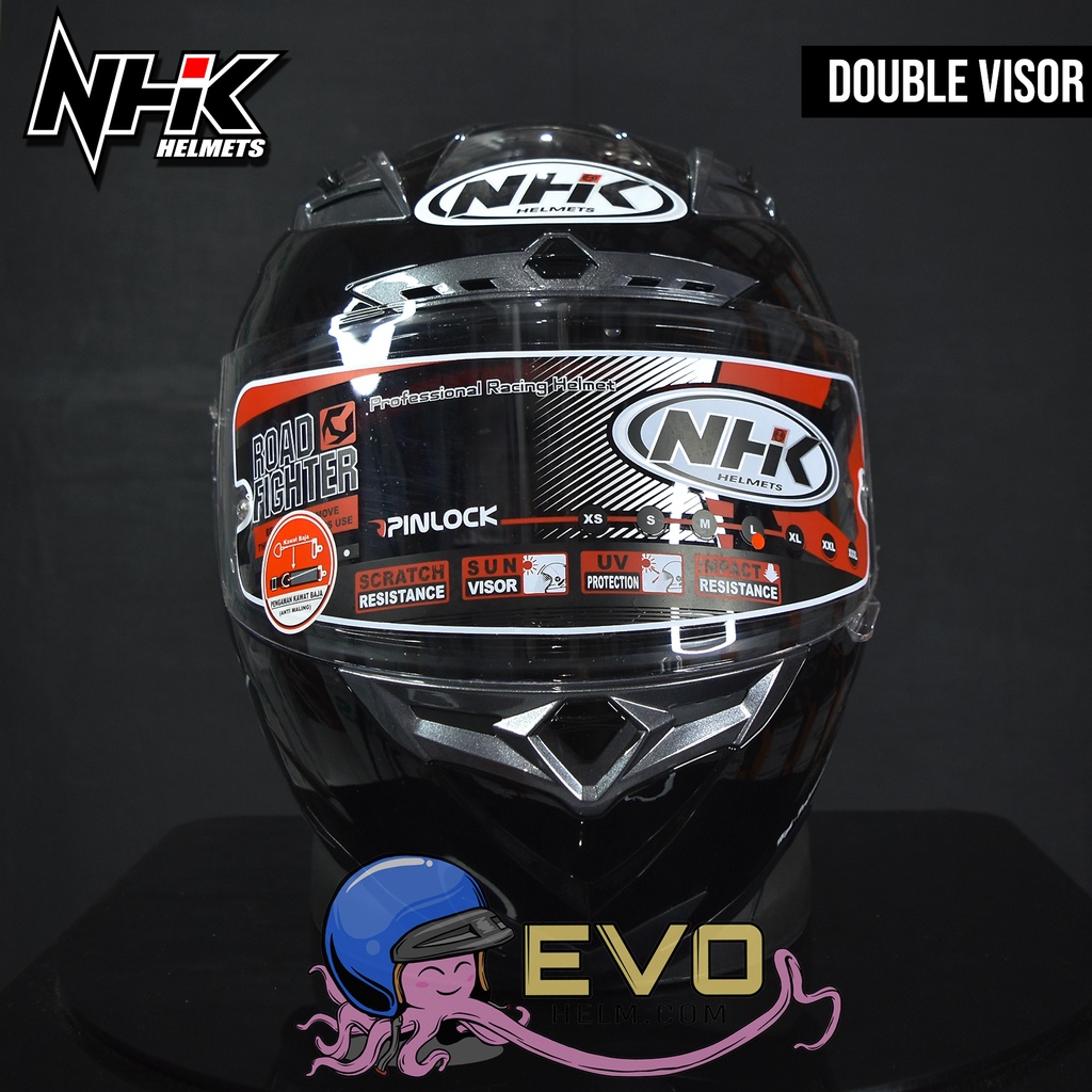 HELM NHK RX9 BLACK GLOSSY VISOR IRIDIUM