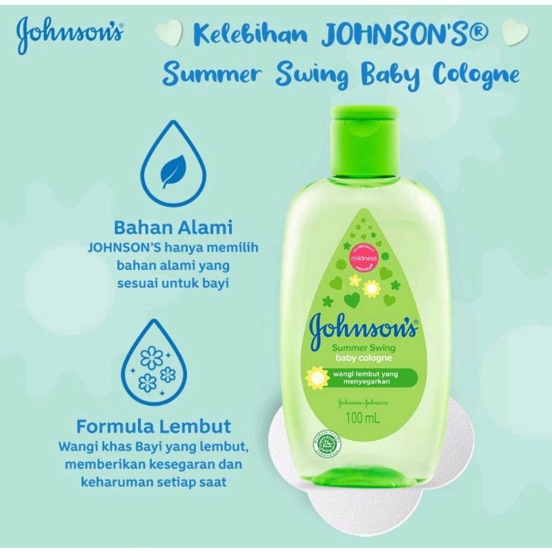 Johnsons Baby Cologne Summer Swing Parfum Bayi/Minyak Wangi Bayi 100ml