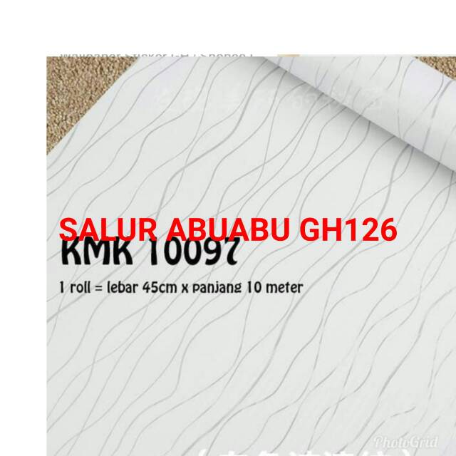 Wallpaper salur garis putih  45 cmx10/9 m