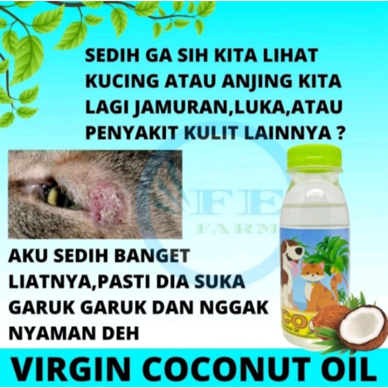 Minyak Kelapa VCO spray 30ml Obat Jamur Scabies Untuk Anjing kucing Minyak VIRGIN COCONUT OIL Murni 100%